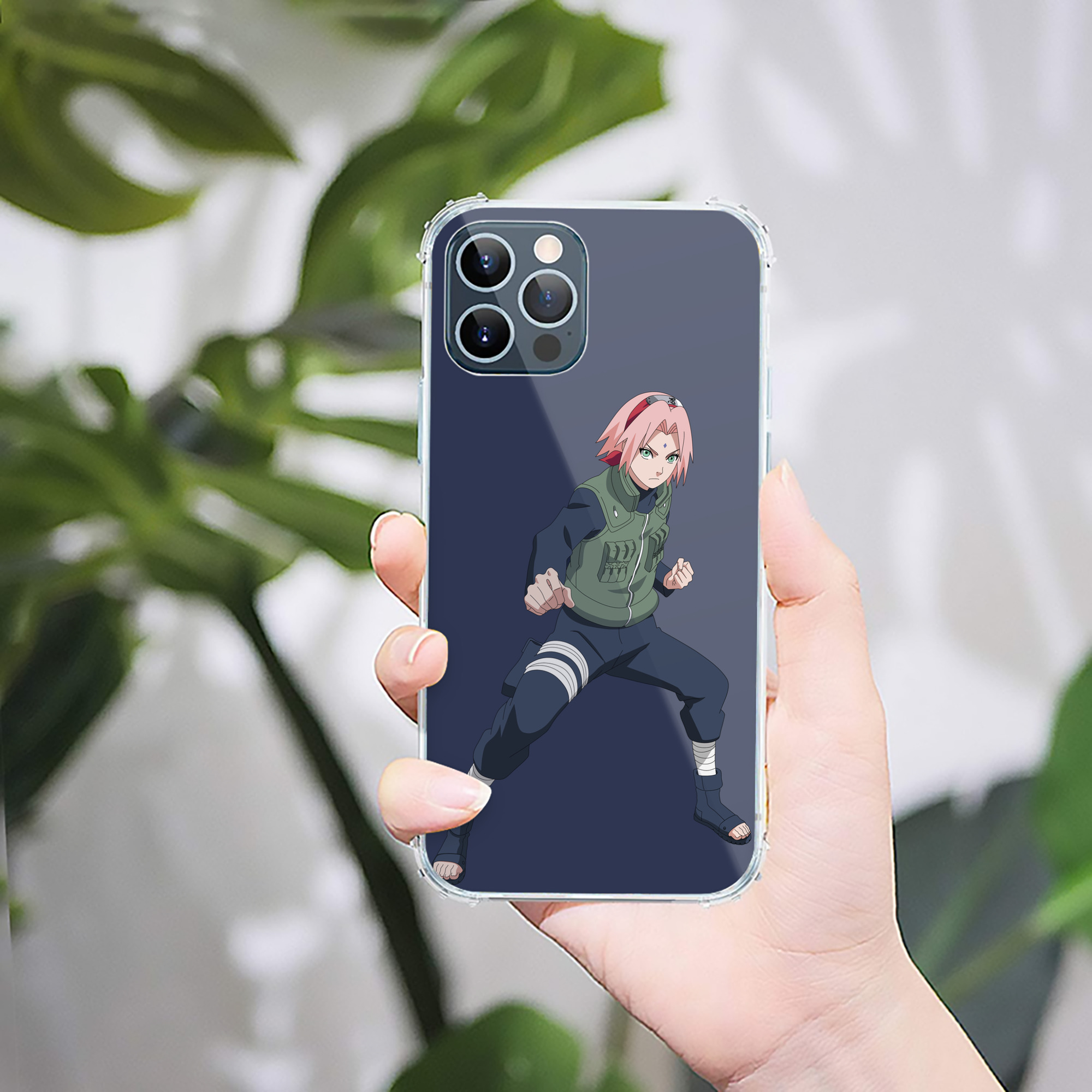 （画像用） NARUTO -ナルト- 春野サクラ Haruno Sakura 【iPhone 12シリーズ対応】透明スマホケース（クリアソフトケース）